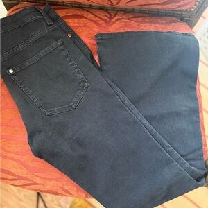 H&M Women's Dark Black Relaxed Boot Cut Jeans